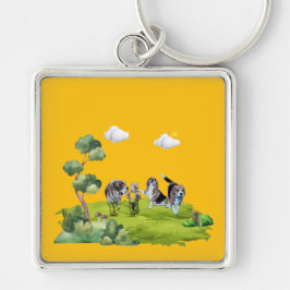 Chaveiro Passeio com Cachorro - Aventura ao Ar Livre de Cri