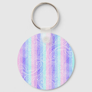 Chaveiro Pastel Candy Swirls   Padrão de fantasia suave em 
