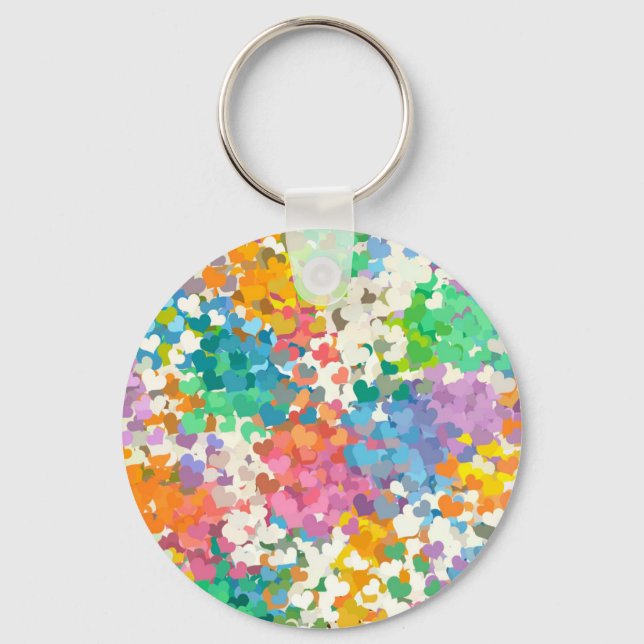 Chaveiro Pastel Confetti Hearts (Frente)