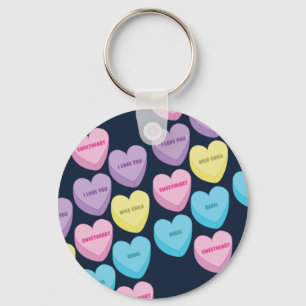 Chaveiro Pastel Conversation Hearts