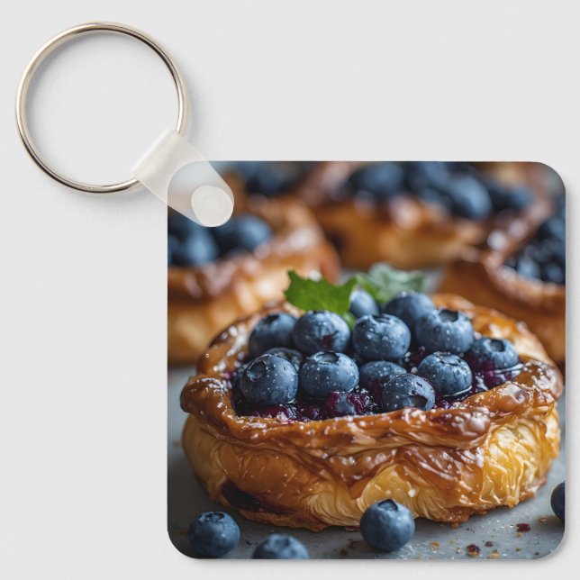 Chaveiro Pastel Dinamarquês de Mirtilo (Frente)