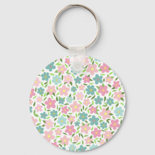 Chaveiro Pastel Ditsy Floral Shabby Chic Coquette