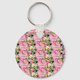 Chaveiro Pastel Floral Dia de as mães