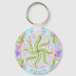 Chaveiro Pastel Nature Mandala Art