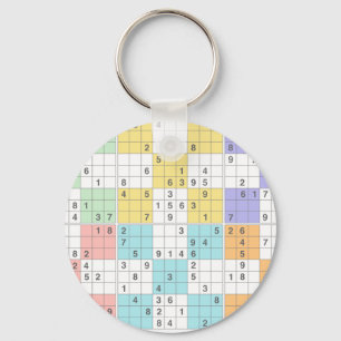 Chaveiro pastel sudoku