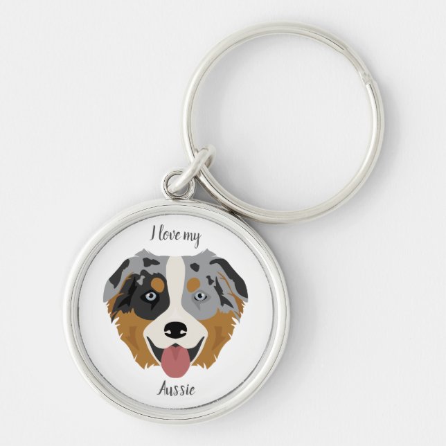 Chaveiro Pastor australiano Aussie (Frente)