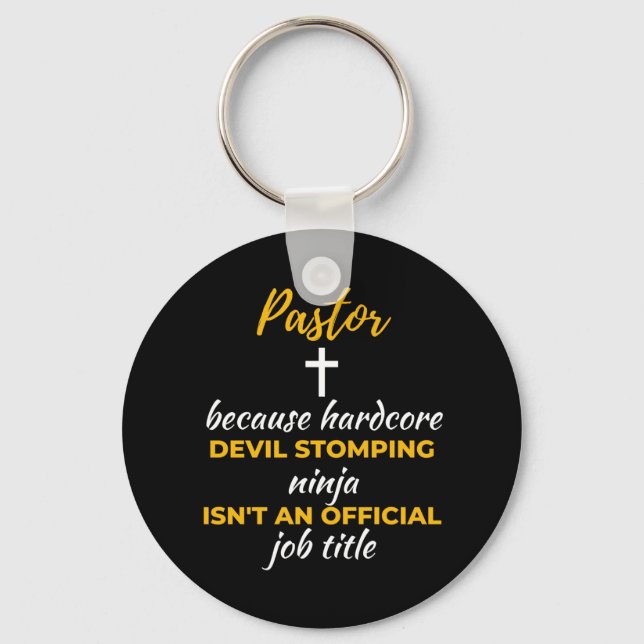 Chaveiro Pastor Porque o Demônio Duplo Ninja (Frente)