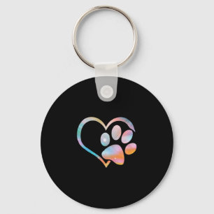 Chaveiro Pata-Cão Imprime Psicodélica Tie Dye Buldogue Ingl