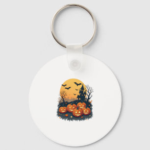Chaveiro Patch de Abóbora Spooky � Tee do Halloween Retro