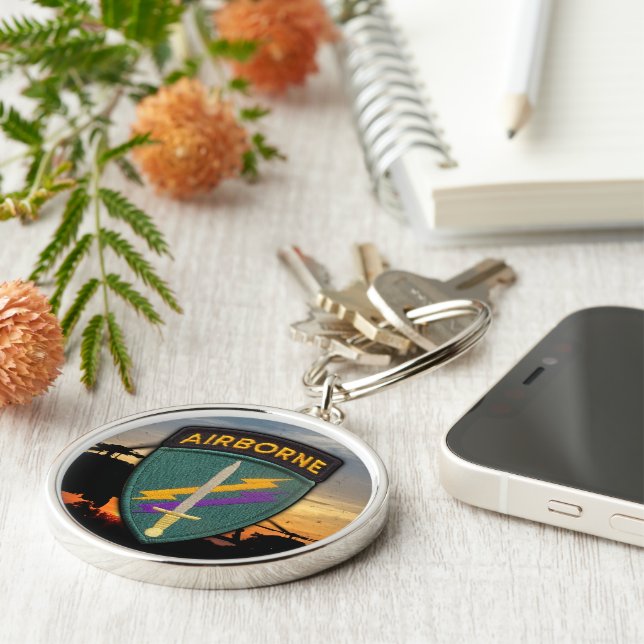 Chaveiro Patch de Assuntos Civis do USACAPOC Especial Ops (Lateral)