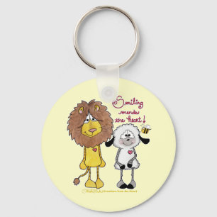 Chaveiro Patches do coração do leão e do cordeiro