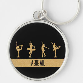 Chaveiro "Patinação de figura", meninas douradas