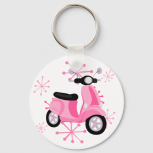 Chaveiro Patinete cor-de-rosa
