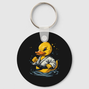 Chaveiro Pato de Borracha de Taekwondo Kickboxing Animal Ji