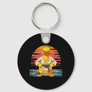 Chaveiro Pato de Borracha de Taekwondo Kickboxing Animal Ji