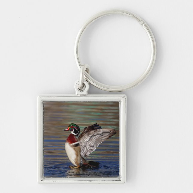 Chaveiro Pato de Madeira (Frente)
