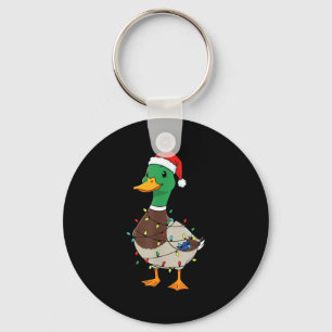 Chaveiro Pato Mallard Natal Adorável Com Luzes de Natal