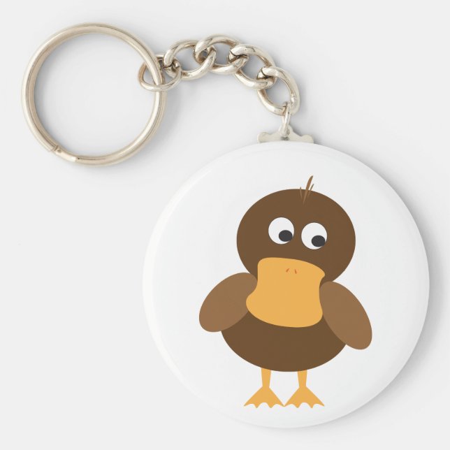 Chaveiro Pato marrom fofo (Frente)