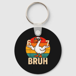 Chaveiro Pato Retro Engraçado Bruh 6 7 Meme Crianças Adoles