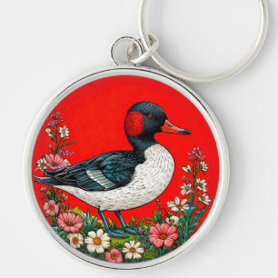 Chaveiro Pato vibrante ilustrado