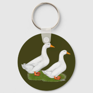 Chaveiro Patos:  Pekins branco