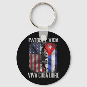 Chaveiro Pátria E Vida Cuba Livre Patriótico Retro EUA