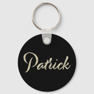 Chaveiro Patrick Name whitegold Button Schlüsselanhänger