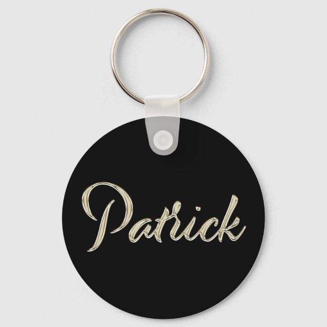 Chaveiro Patrick Name whitegold Button Schlüsselanhänger (Frente)