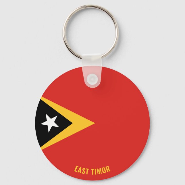 Chaveiro Patrimônio encantador da bandeira de Timor Leste (Frente)