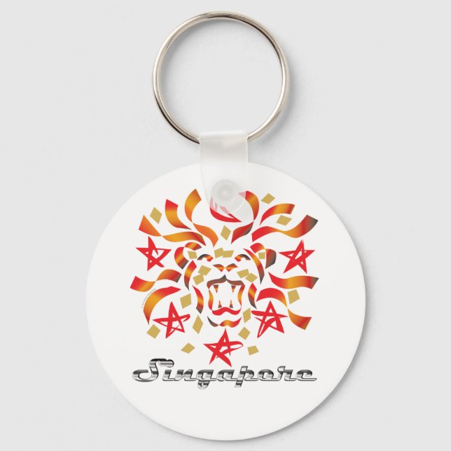 Chaveiro Patriot de Cingapura (Cidade do Leão) (Frente)