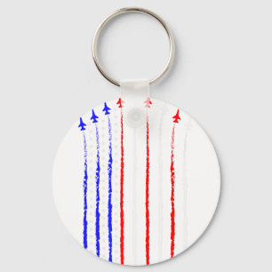 Chaveiro Patriot Julho 4º Voo Jets Avião Usa Flag Ki
