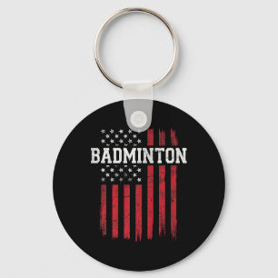 Chaveiro Patriota Americano do Bandeira de Badminton