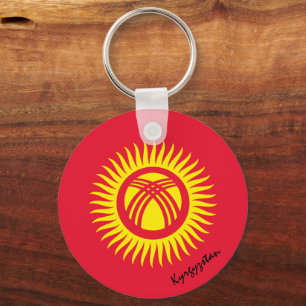 Chaveiro Patriotas/esportes da bandeira do Quirguistão e Qu