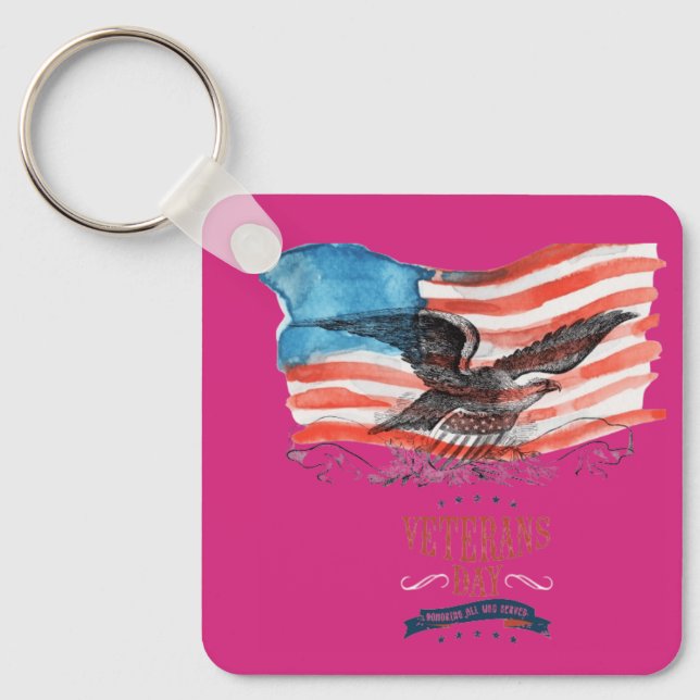 Chaveiro Patriotas lembrados magenta (Frente)