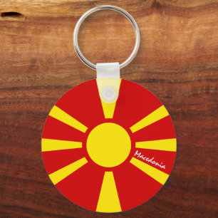 Chaveiro Patriotas macedônios da bandeira macedônia/esporte