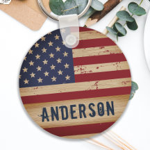 Patriótica da Madeira Russa da Bandeira Americana 