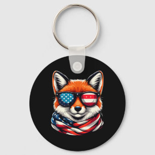 Chaveiro Patriótica Fox Usa American Flag Sungles 4º De Jul