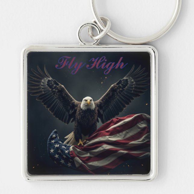 Chaveiro Patriótica USA Flag Eagle (Frente)