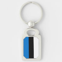 Chaveiro Patriótico com Bandeira da Estônia