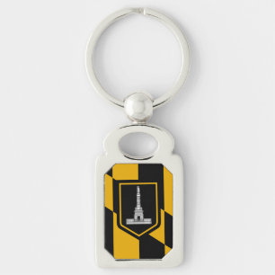 Chaveiro Patriótico com Bandeira de Baltimore
