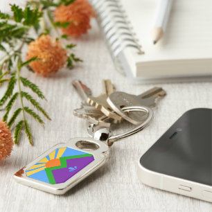 Chaveiro patriótico com bandeira de Primaveras Man