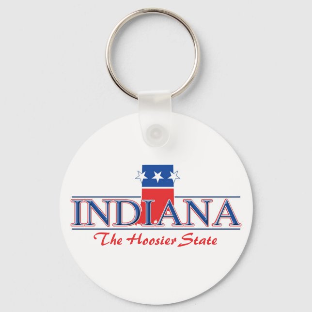 Chaveiro Patriótico de Indiana (Frente)