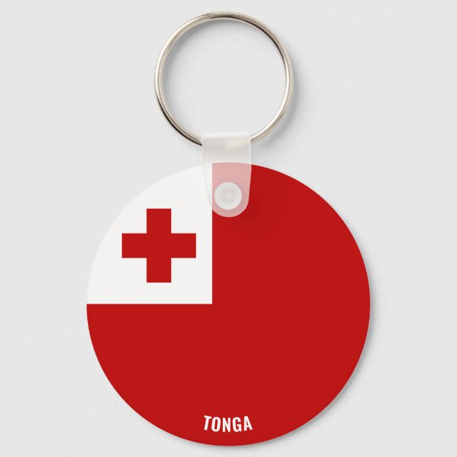Chaveiro Patriótico encantador da Sinalizador Tonga (Frente)