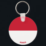 Chaveiro Patriótico encantador do Mônaco Flag<br><div class="desc">Chaveiro Patriótica de encantamento com a bandeira do Mônaco impressa por toda a chaveiro. Nome do país subtilmente integrado no design na parte inferior. O texto é totalmente personalizável usando o recurso "Personalizar!". Este belo Chaveiro de Mônaco é o presente na moda para qualquer ocasião. © 2021 PaísesDoMundo</div>