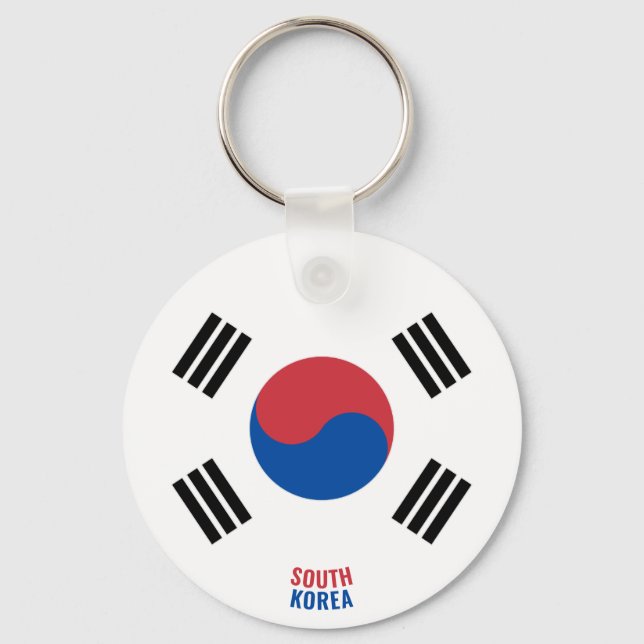 Chaveiro Patriótico encantador do pavilhão da Coreia do Sul (Frente)