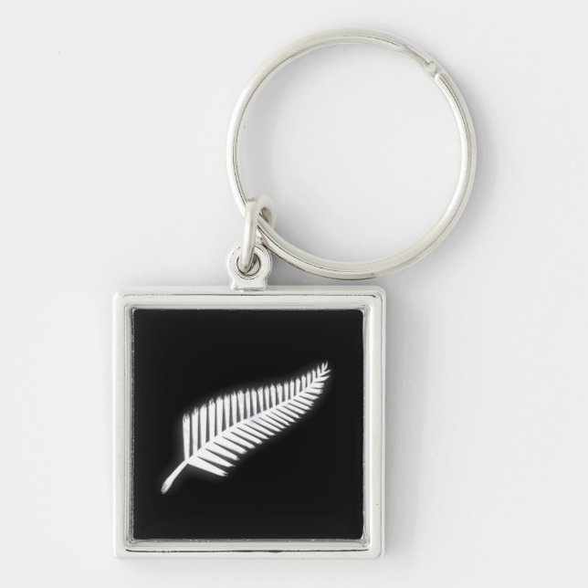 Chaveiro Patriótico NZ Silver Fern Nova Zelândia (Frente)