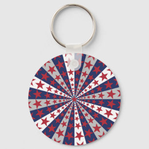 Chaveiro Patriótico Sunburst: Trabalho de arte de Bandeira