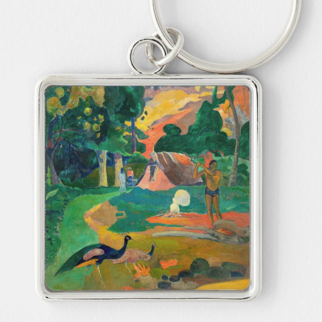 Chaveiro Paul Gauguin - Paisagem com Pavões / Matamoe (Frente)
