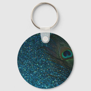 Chaveiro Pavão Glittery do Aqua