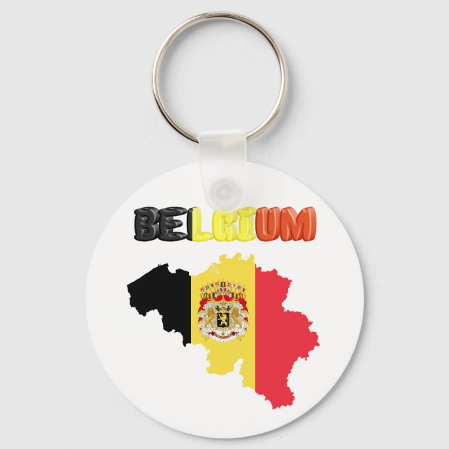 Chaveiro pavilhão nacional belga (Frente)
